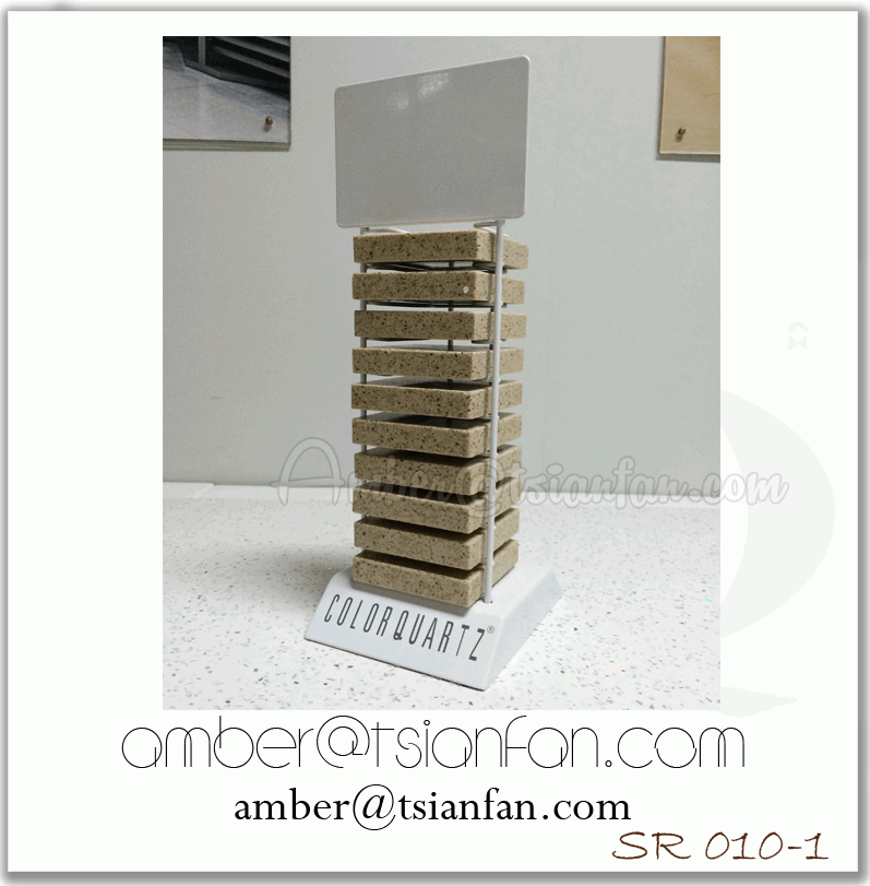 10 pcs Countertop Stone Display Stand , Quartz Stone Display Tower SR010-1.gif