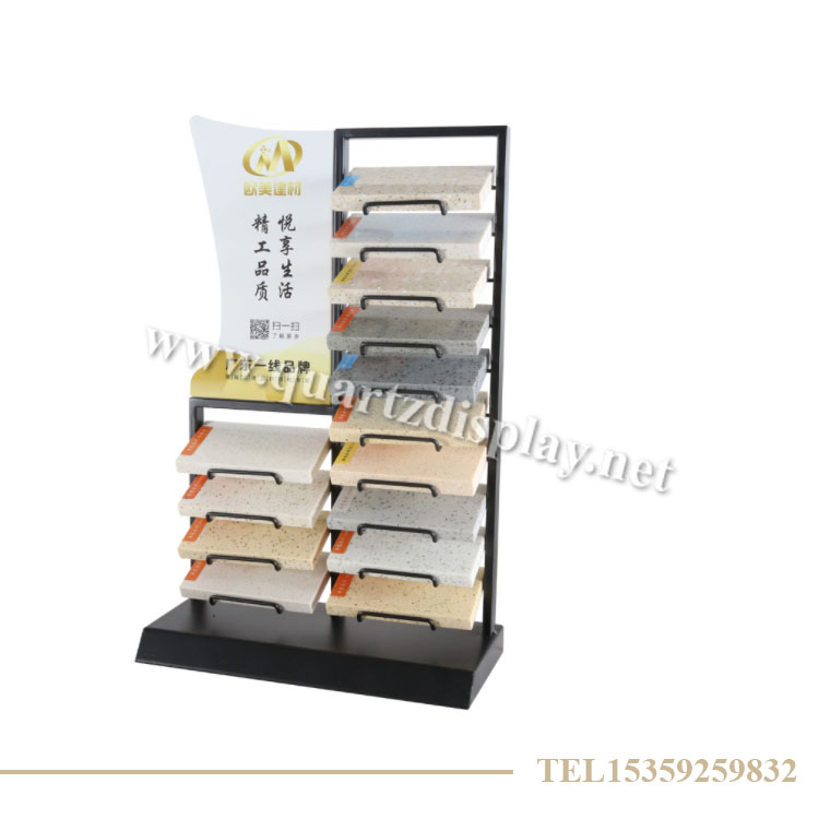 人造石臺面架_石英石臺式展架_高性價石英石展架
